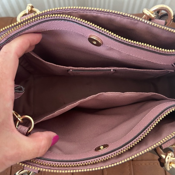 COACH MINI BROOKE CARRYALL in COLORBLOCK Dusty Rose Style # F31994 - Picture 6 of 14